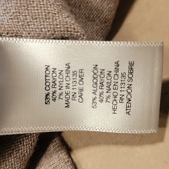 Leo & Nicole Size S Taupe Cowl Neck with Button Accent Pullover Sweater, GUC - Picture 12 of 12